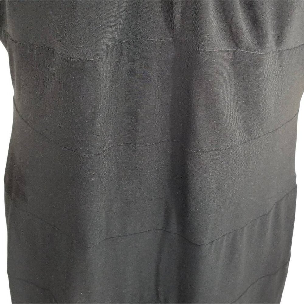 Bisou Bisou Dress Womens 14 Black Sheath‎ Stretch V Neck Sleeveless Zip - Picture 9 of 12